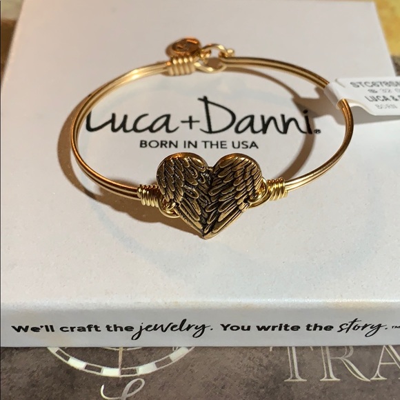 Luca + Danni Jewelry - 💕Luca + Danni bronze tone heart wings bracelet.💕